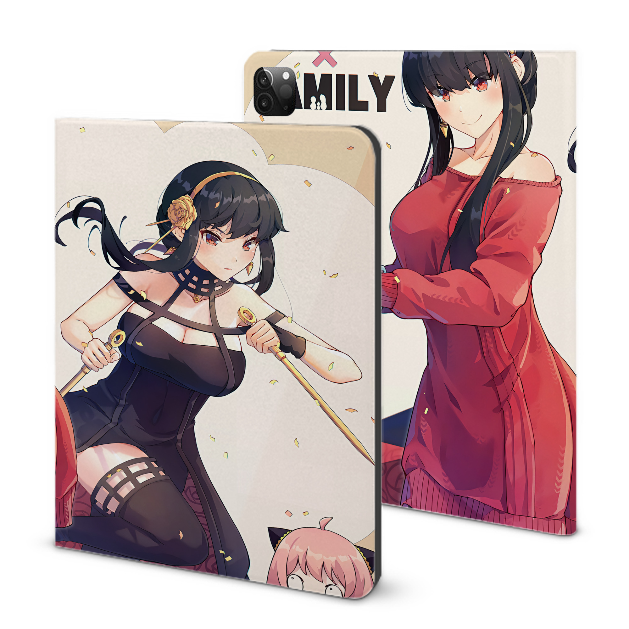 （画像用） SPY×FAMILY间谍家家酒 IPadケース ペンホルダー付き ブックスタイルデザイン